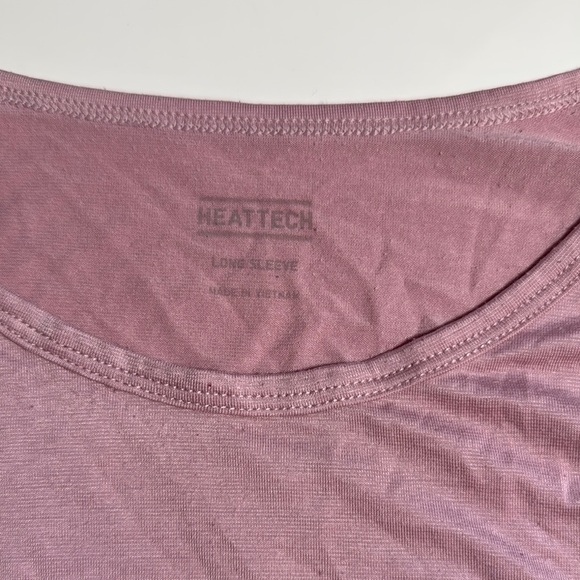 Uniqlo heat tech girls 7-8 pink long sleeve tshirt - Picture 2 of 4